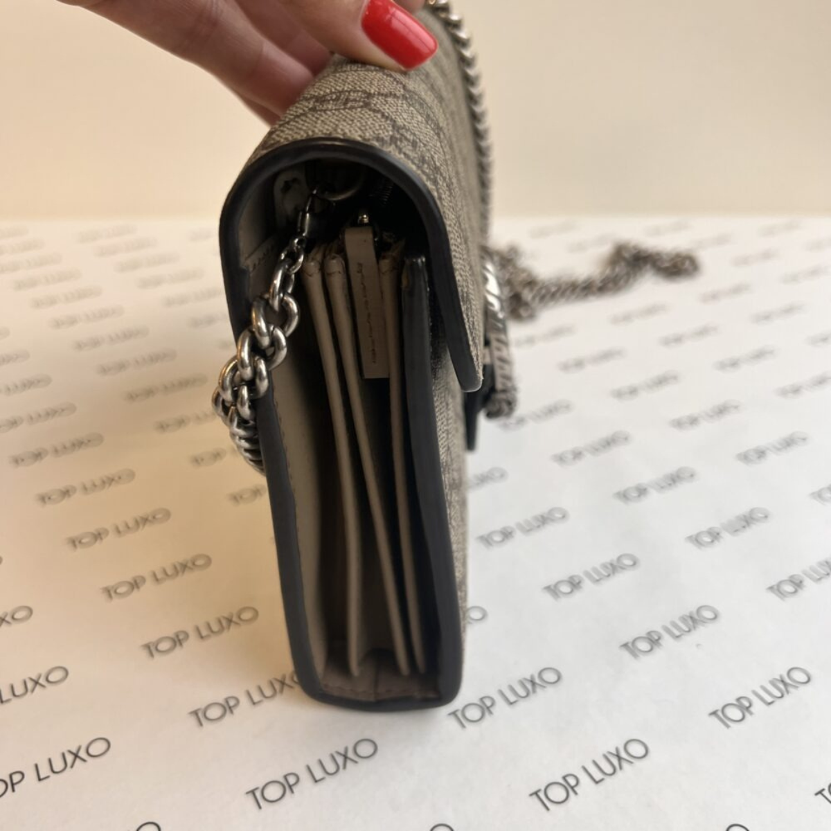 GUCCI DIONYSUS MINI BAG & ANGELINA FLAT SANDAL SET – BEIGE MONOGRAM